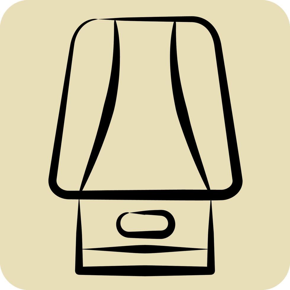 Icon Cartridge. related to Vape symbol. hand drawn style. design editable 1 vector