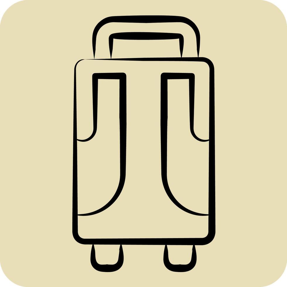 Icon Baggage. related to Travel symbol. hand drawn style. design editable vector