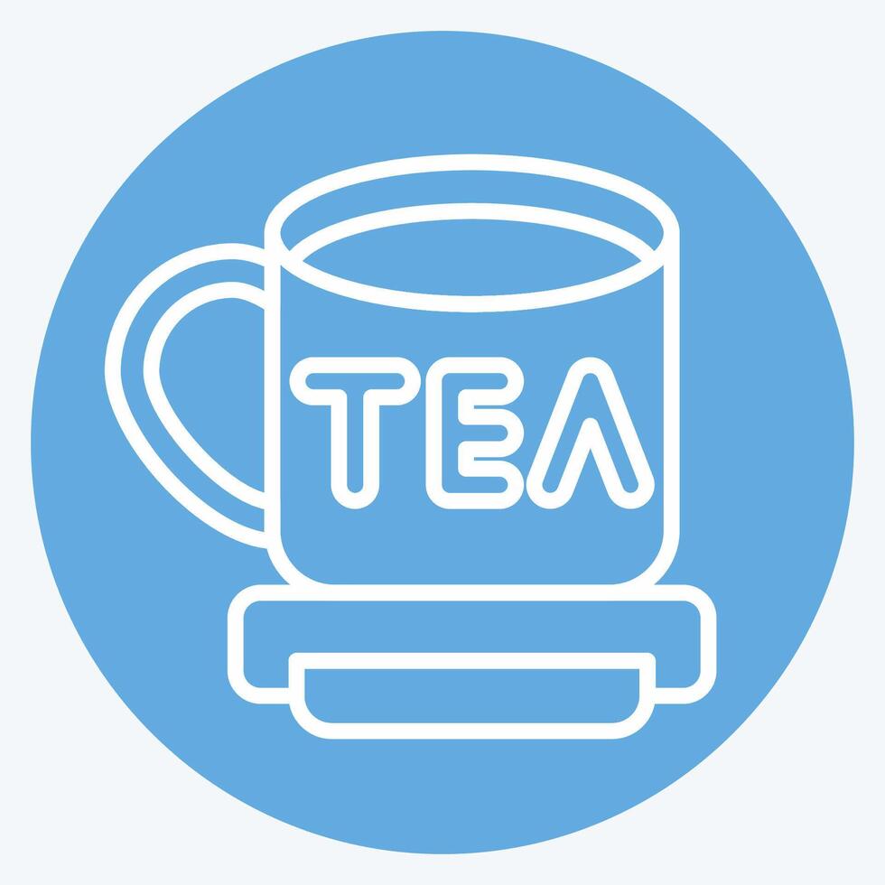 Icon Tea. related to Travel symbol. blue eyes style. design editable vector