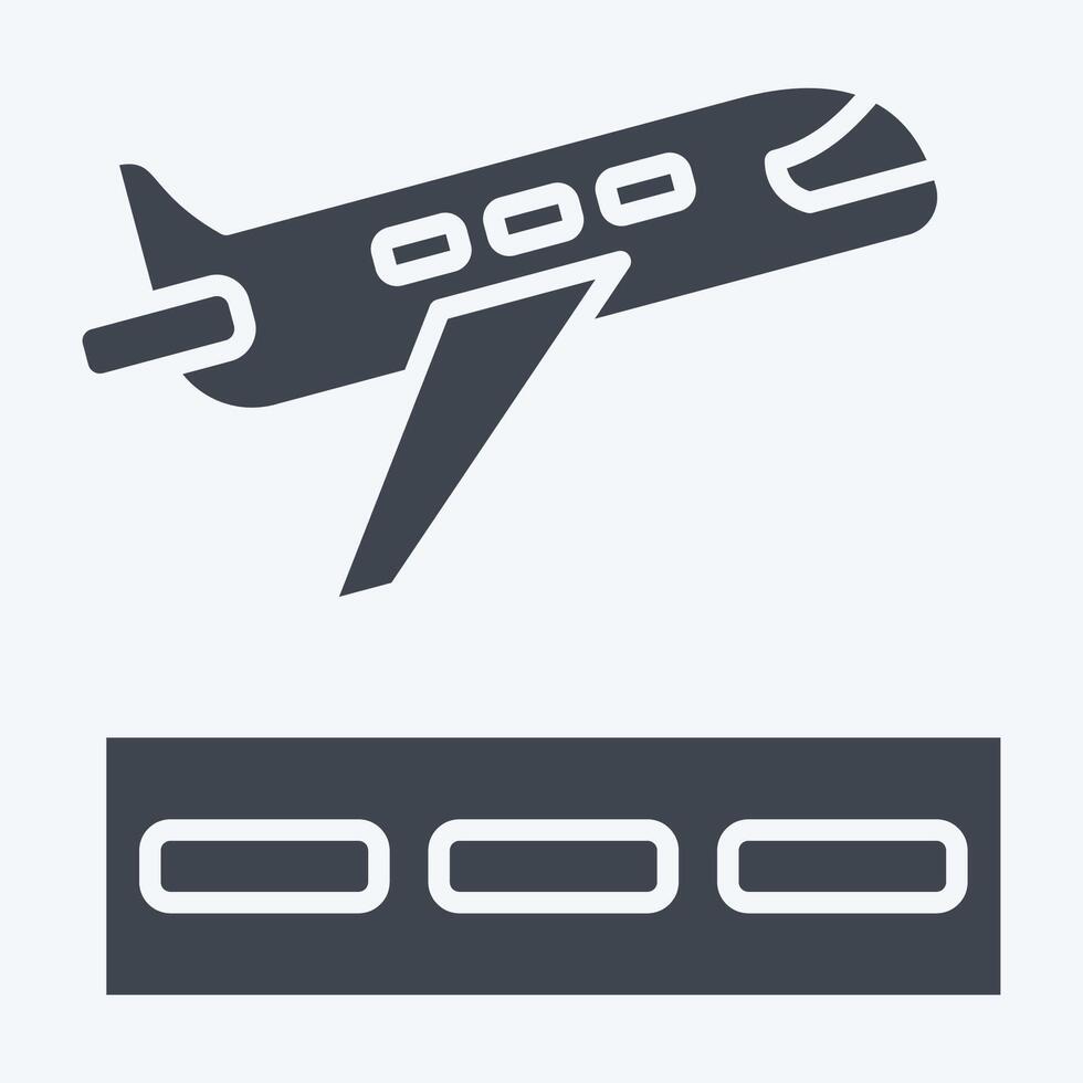 Icon To Take Off. related to Travel symbol. glyph style. design editable vector