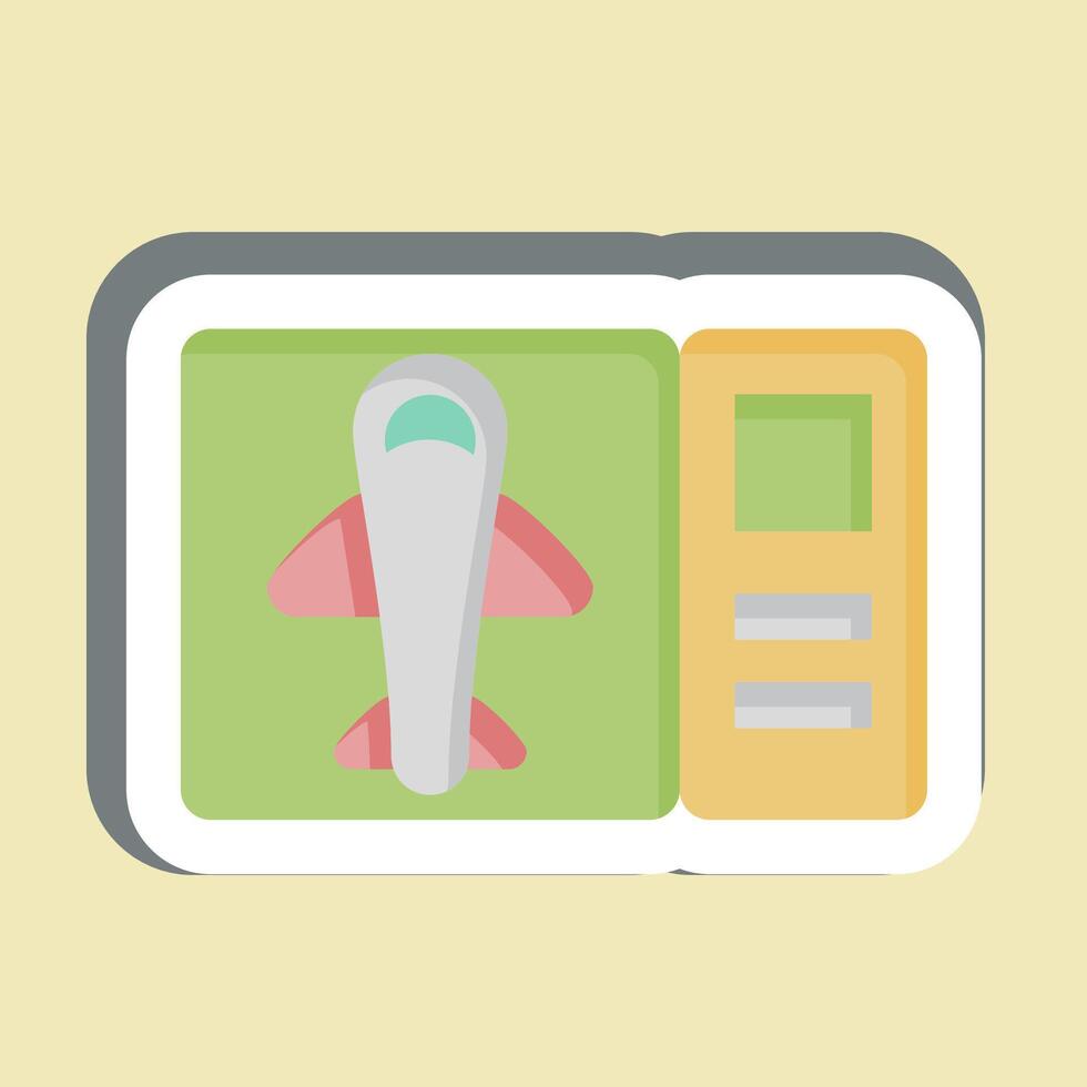 Sticker Ticket. related to Travel symbol. design editable vector