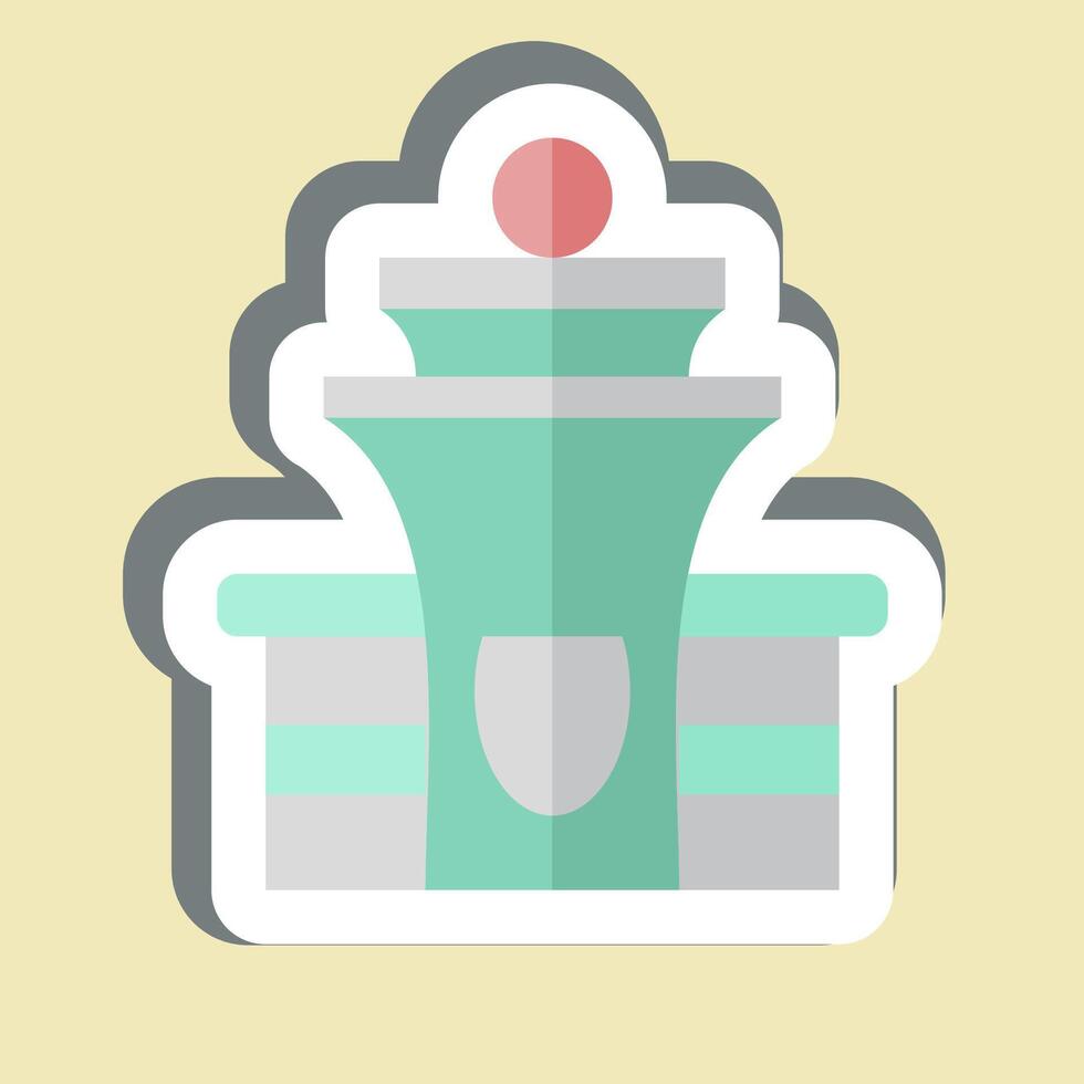 Sticker Control Tower. related to Travel symbol. design editable vector