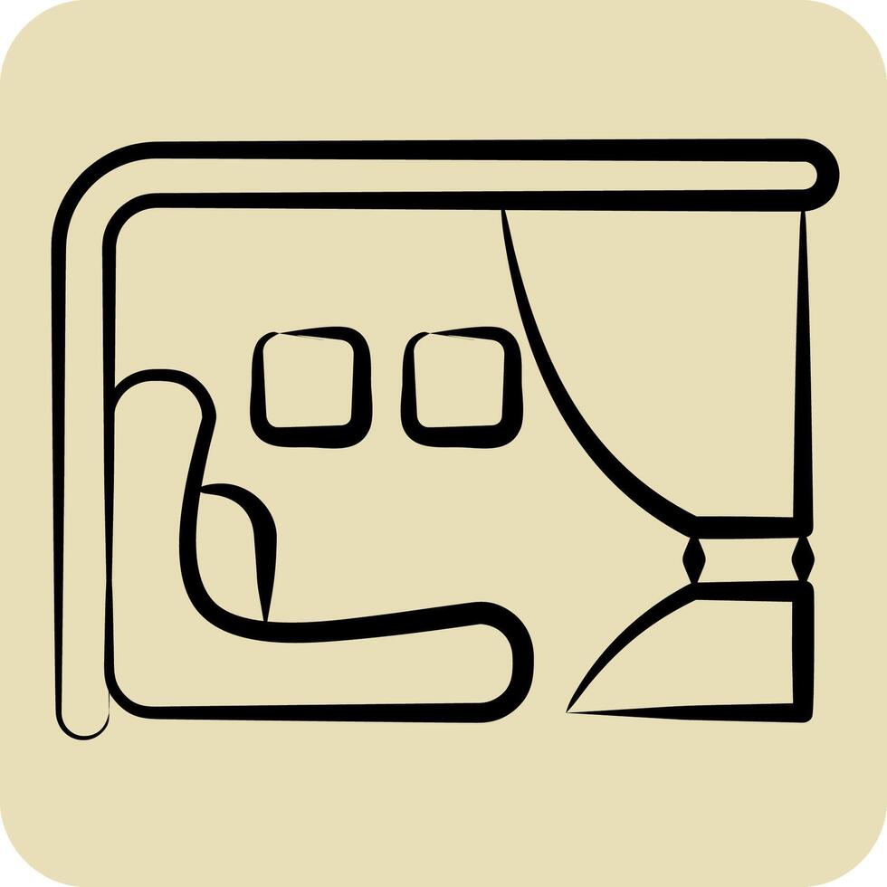 Icon First Class. related to Travel symbol. hand drawn style. design editable vector
