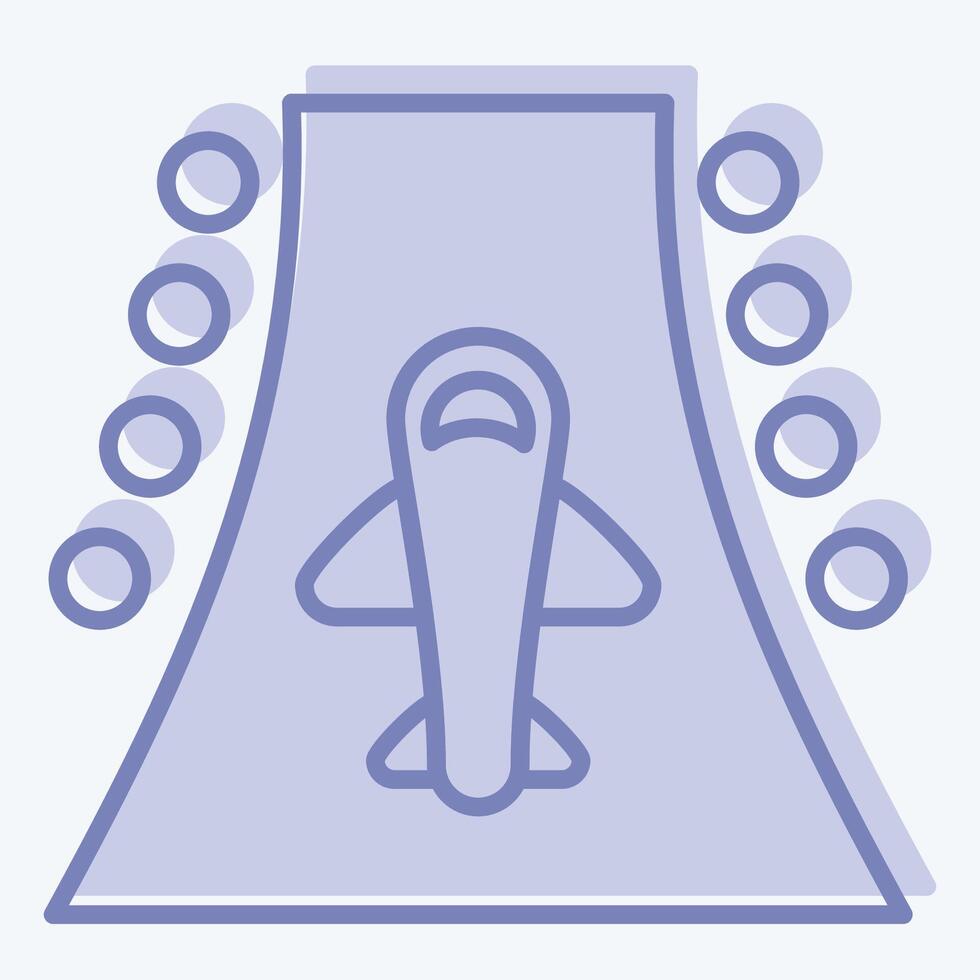 Icon Runway. related to Travel symbol. two tone style. design editable vector