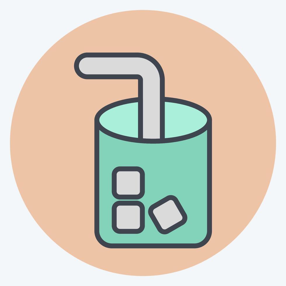 Icon Drink. related to Travel symbol. color mate style. design editable vector