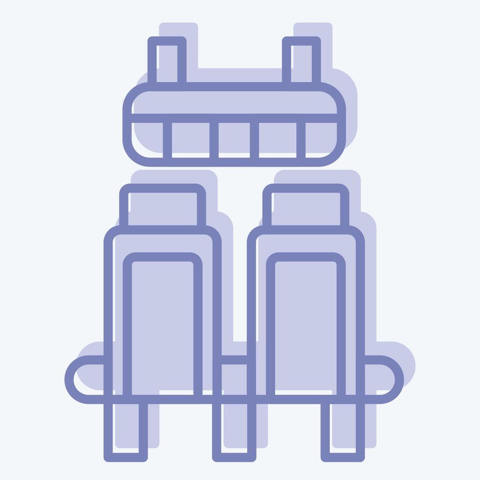 Icon Terminal Builder. related to Travel symbol. two tone style. design editable vector