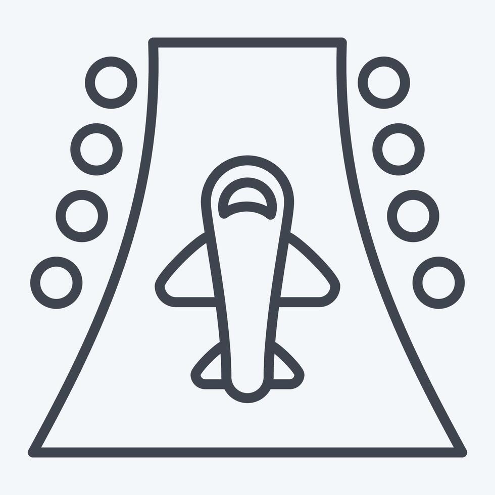 Icon Runway. related to Travel symbol. line style. design editable vector