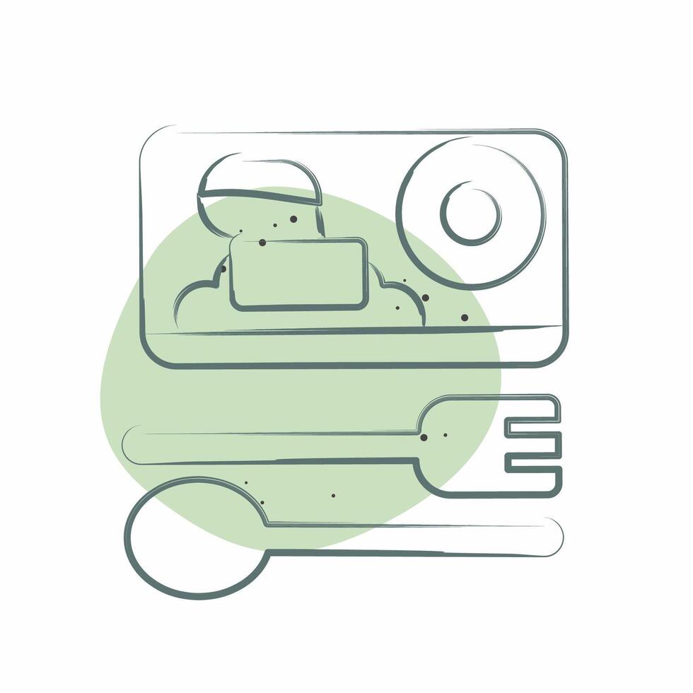 Icon Meal. related to Travel symbol. Color Spot Style. design editable vector