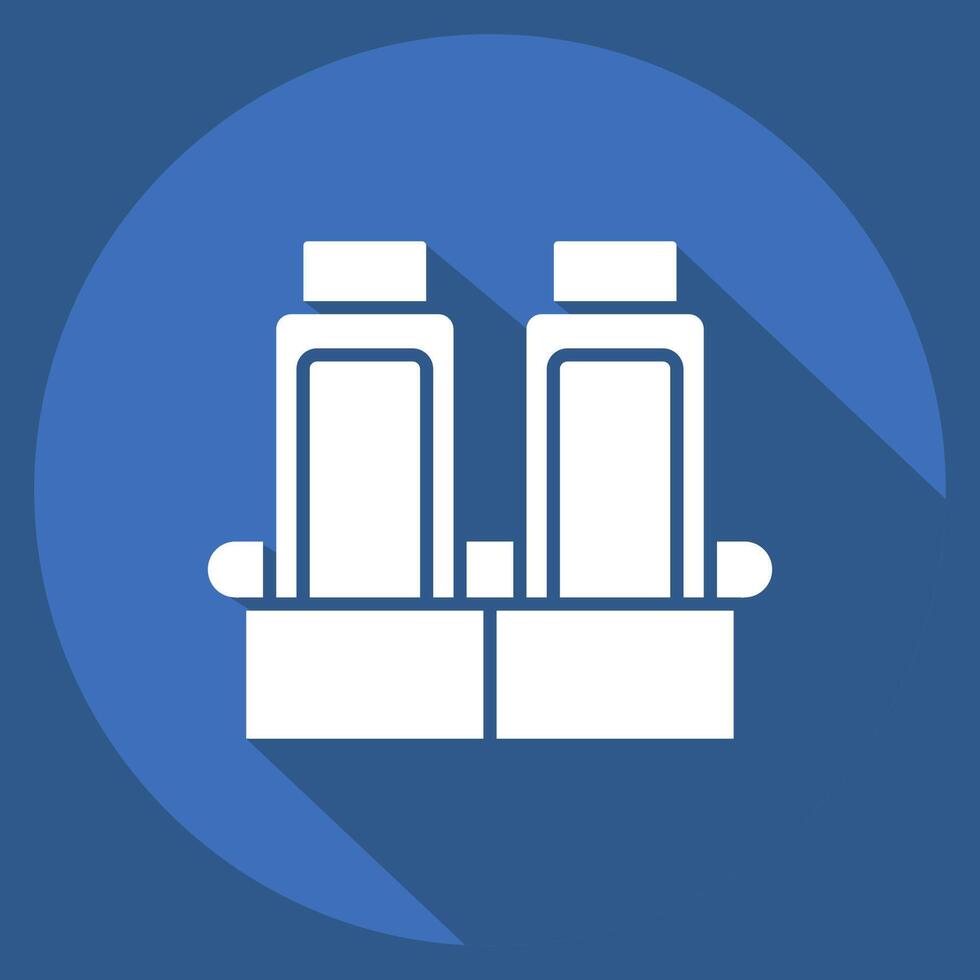 Icon Economy Class. related to Travel symbol. long shadow style. design editable vector