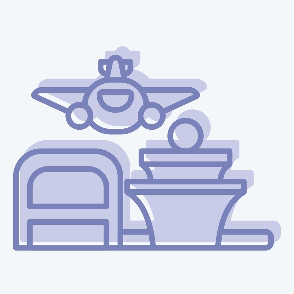 Icon Flight. related to Travel symbol. two tone style. design editable vector