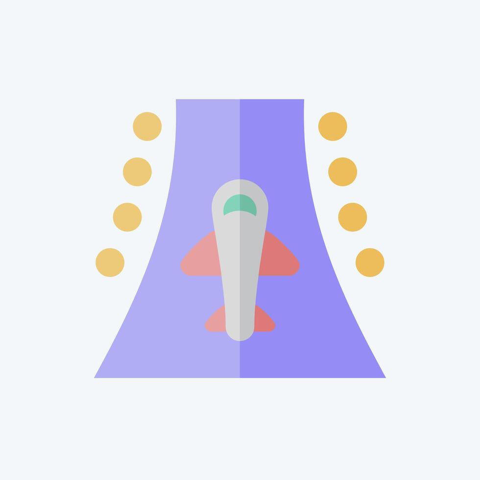Icon Runway. related to Travel symbol. flat style. design editable vector