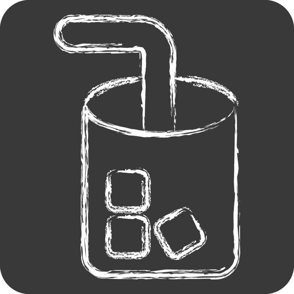 Icon Drink. related to Travel symbol. chalk Style. design editable vector