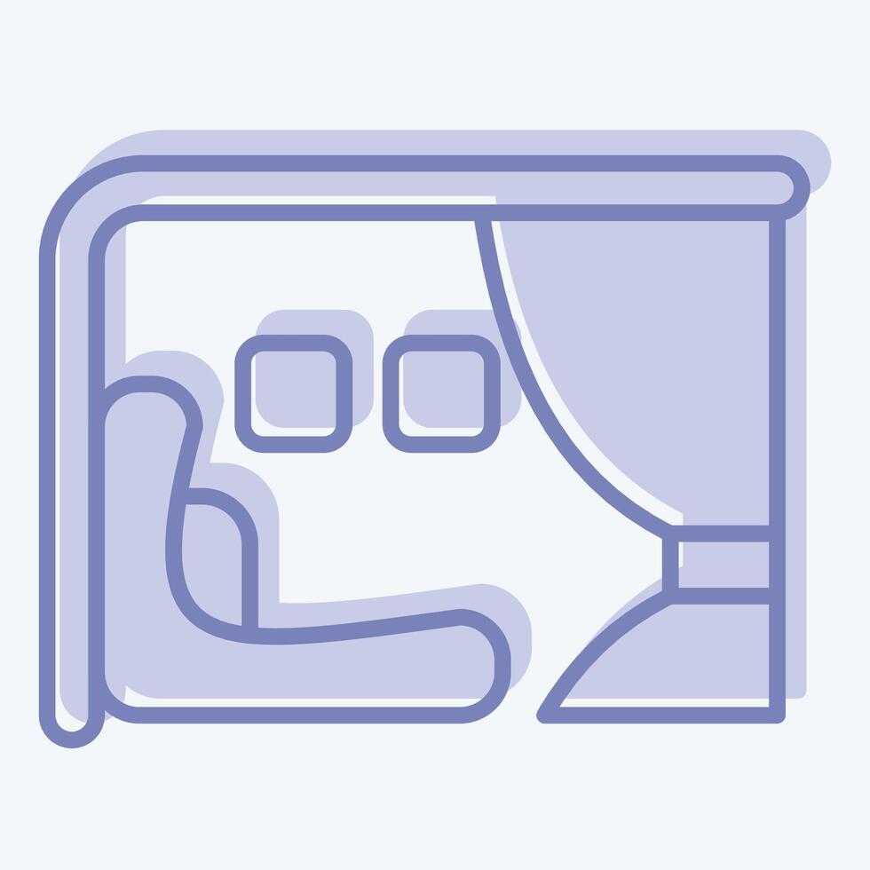 Icon First Class. related to Travel symbol. two tone style. design editable vector