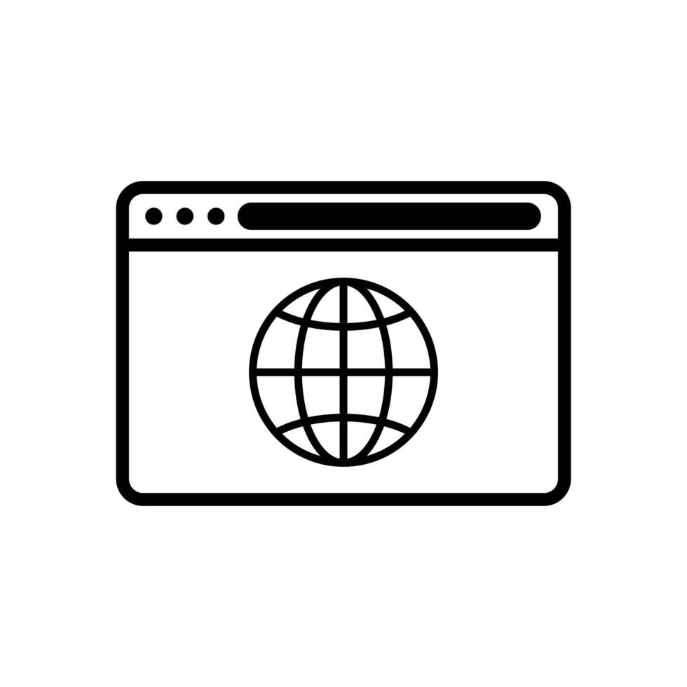 browser web icon logo design template vector