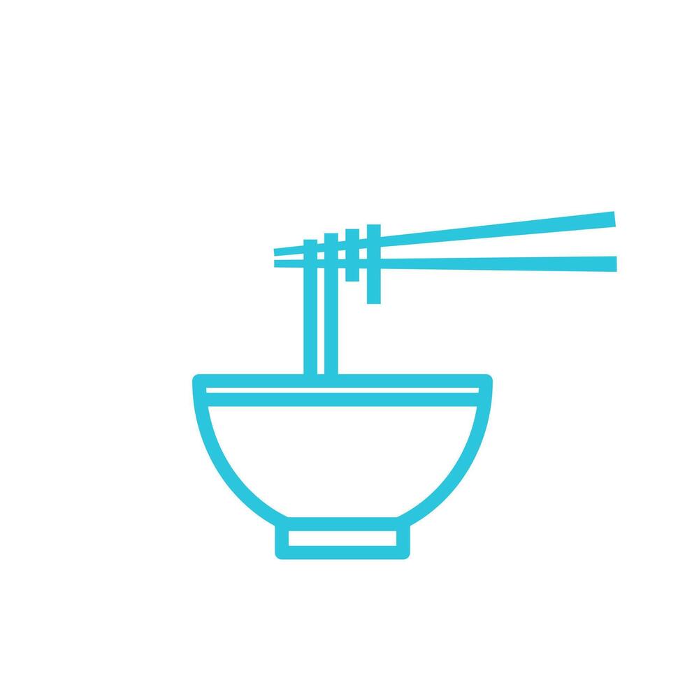 Soba Noodles icon, Buckwheat Gluten-Free Perfection. Isolated on white background. Blue icon set. vector