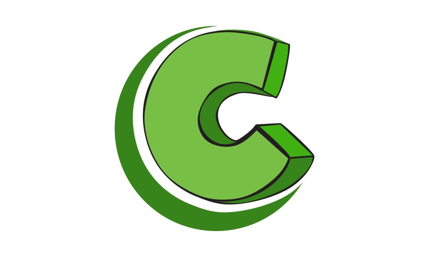 c for logo or icon vector