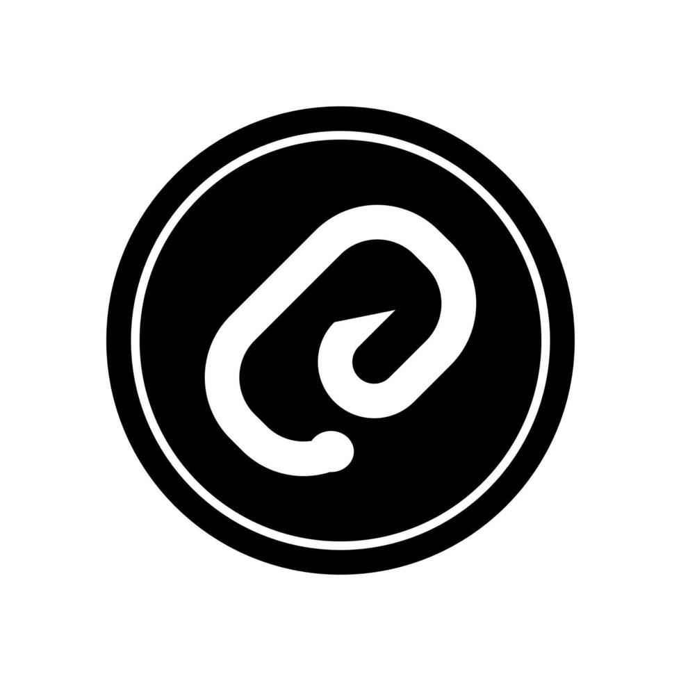 paper clip logo or icon vector