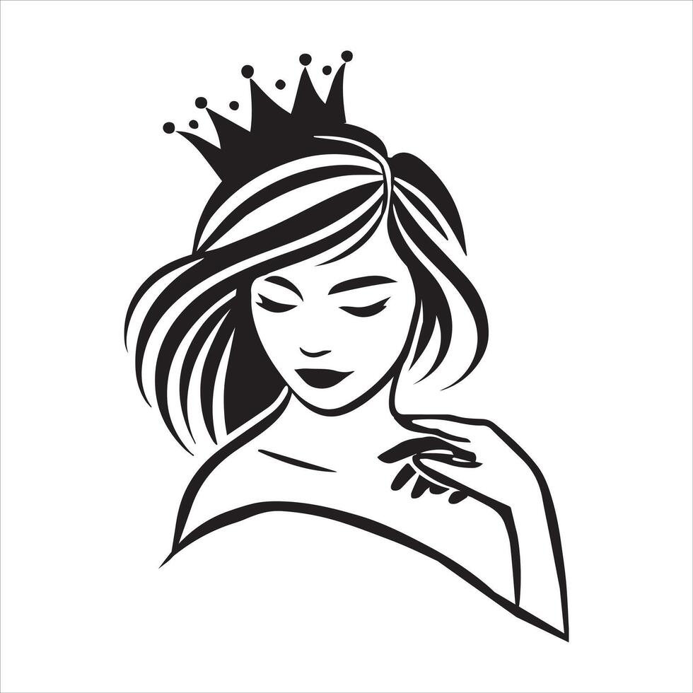 Sweet Princess Illustration for Charming Design vector