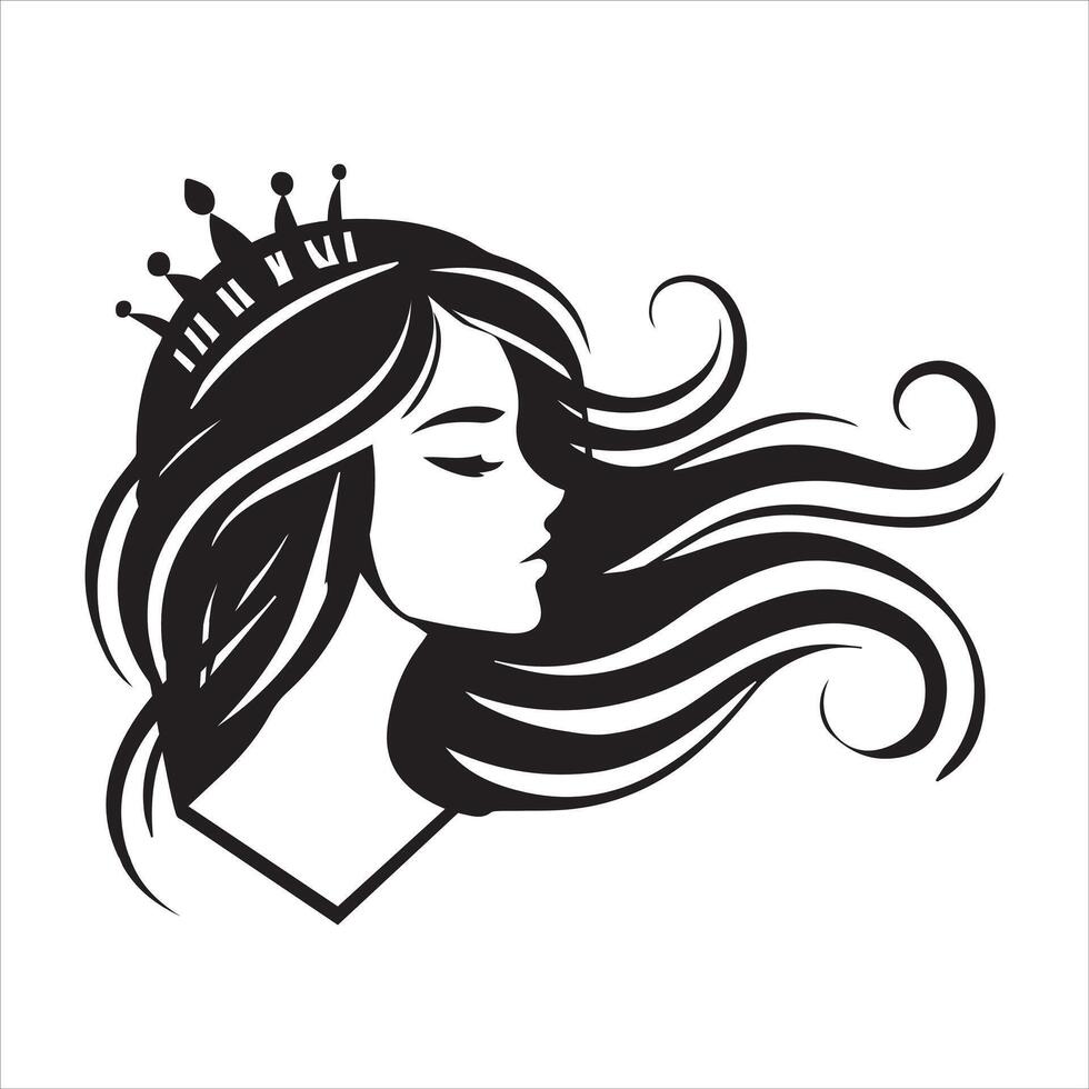 Gorgeous Queen Clipart Design for Royal Inspiration vector