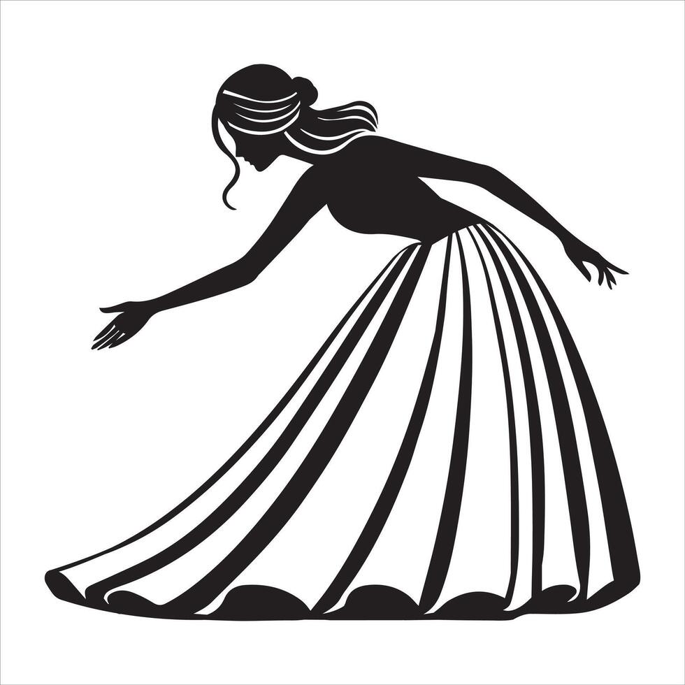 Graceful Queen Clipart Design for Timeless Appeal vector