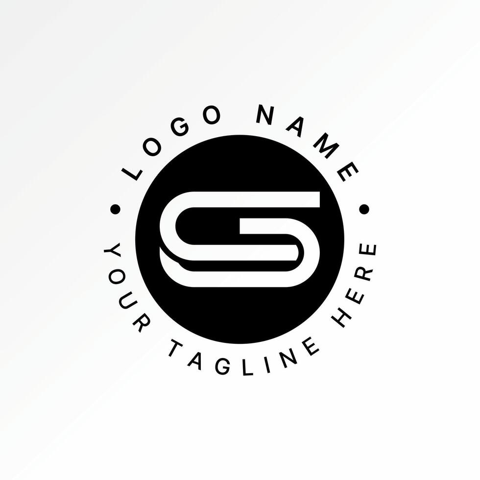 Logo design graphic concept creative premium stock image graphic initial CG SG CC font flip circle negative space monogram typography branding vector