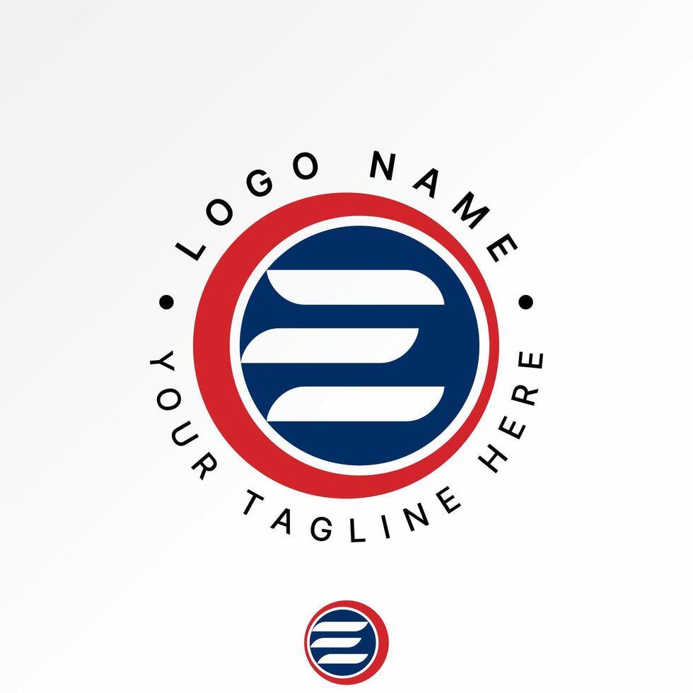 Logo design graphic concept creative premium stock image graphic 3 swoosh speed initial E font circle 3D shadow monogram typography sport tech vector