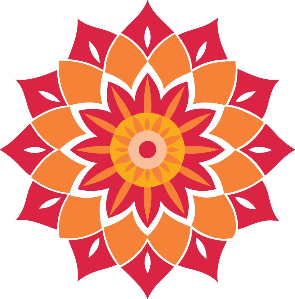 Mandala with Dotted Patterns and Borders vector