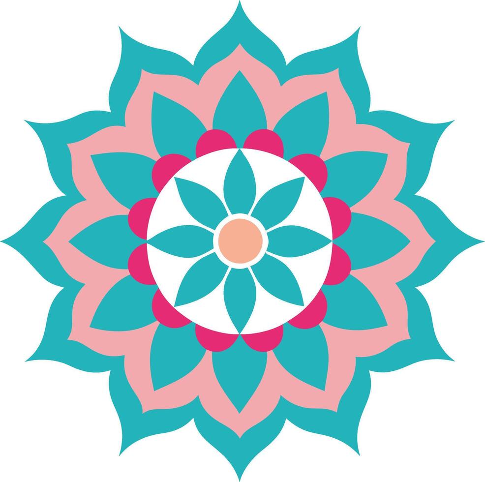Zen Mandala with Meditation Theme vector