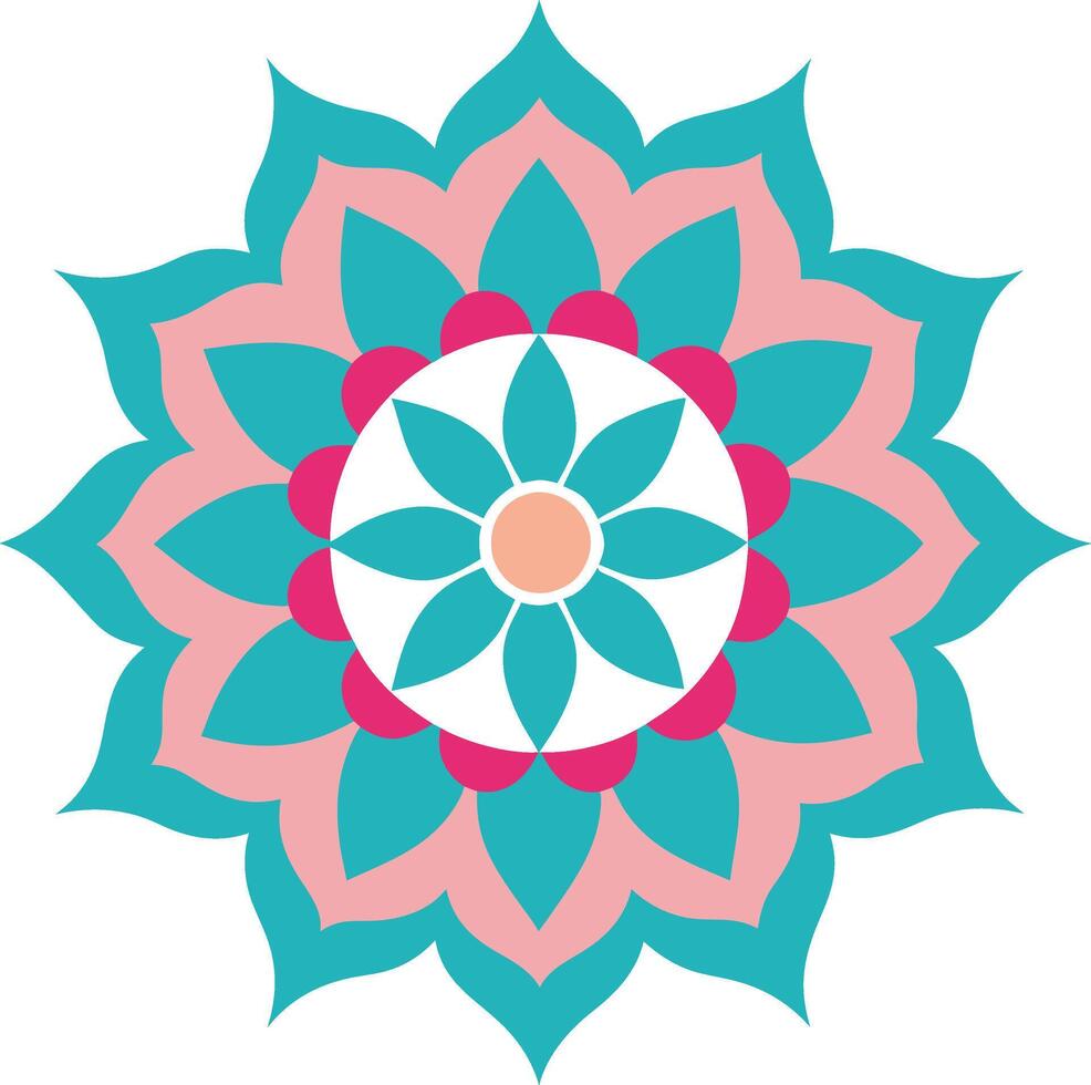 Mandala with Sharp and Rounded Edges vector