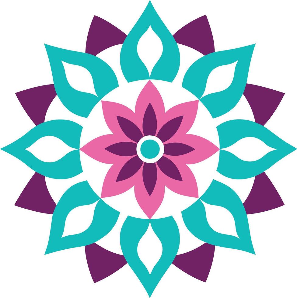Delicate Floral Mandala vector