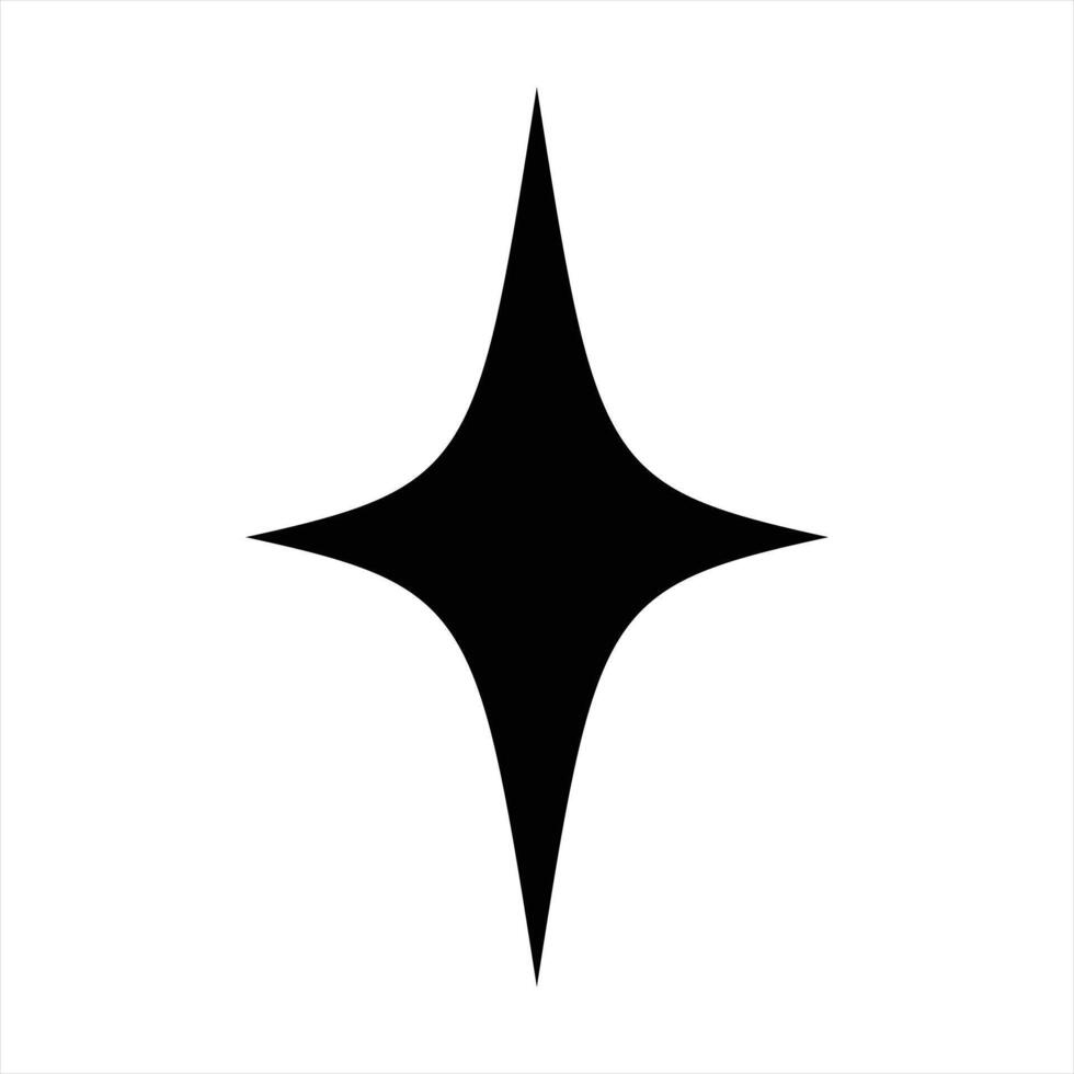 four point star design template icon . vector