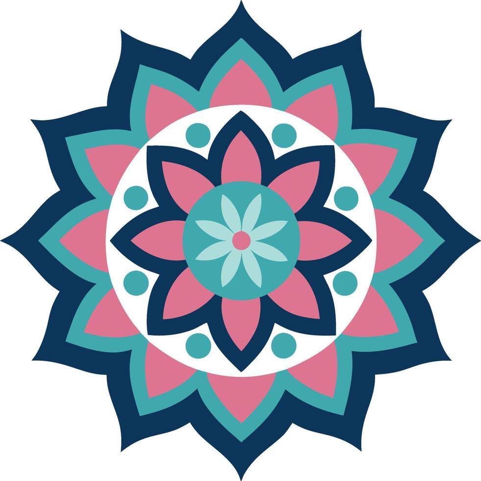 Layered Mandala with Abstract Art vector