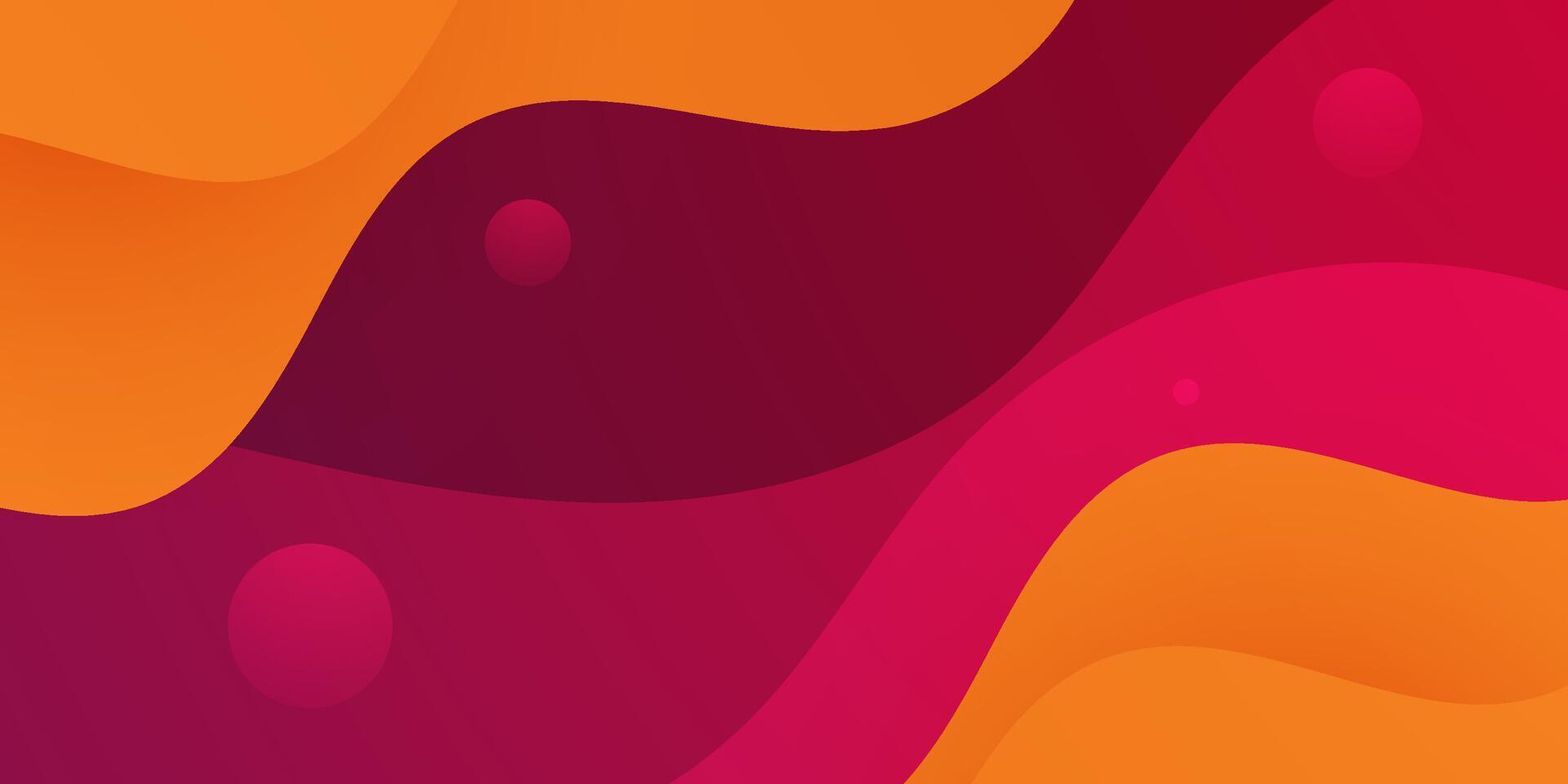 Modern colorful purple and orange geometric business banner design. Creative banner design with wave shapes for template. Simple horizontal banner. vector