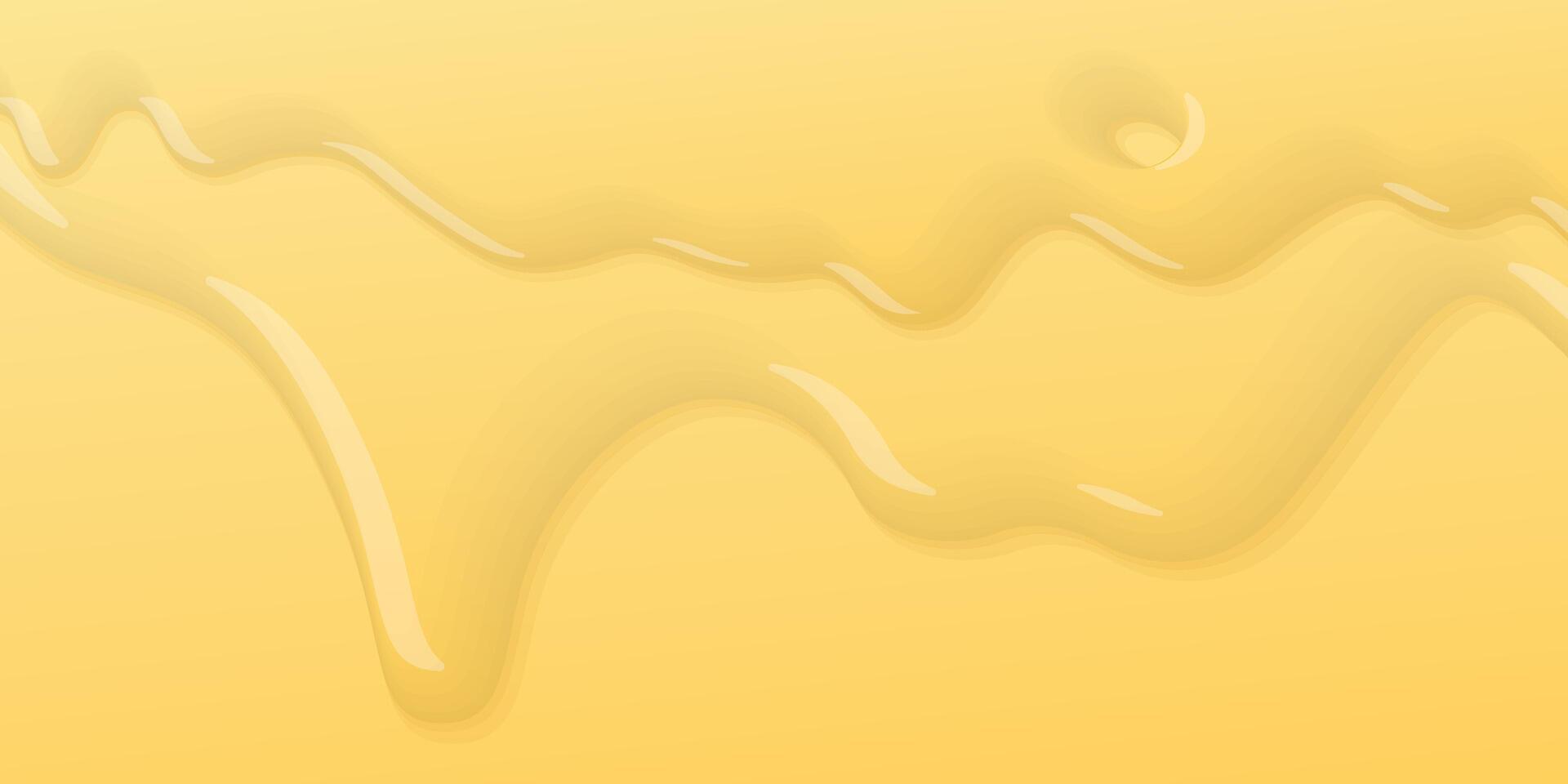 Melted butter or cheese dropping background graphic illustration have blank space. vector