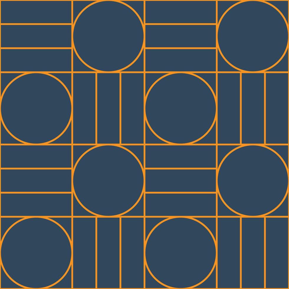 Abstract Seamless Pattern with Circles and Rectangles vector