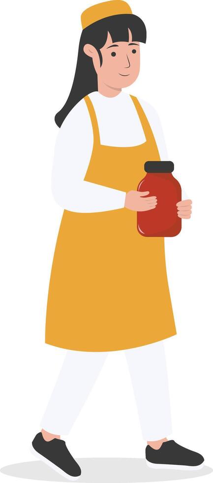 Young Women Chef vector