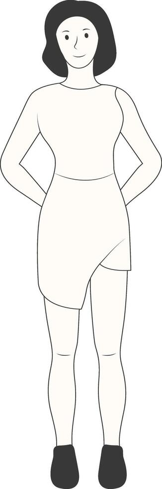Young Female Gesture vector