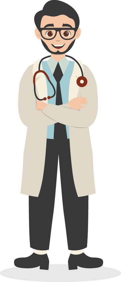 Guy Specialist Doctor with Glasses vector