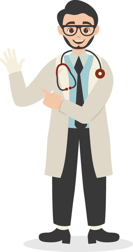 Young Men Doctor Specialist with Stethoscope vector