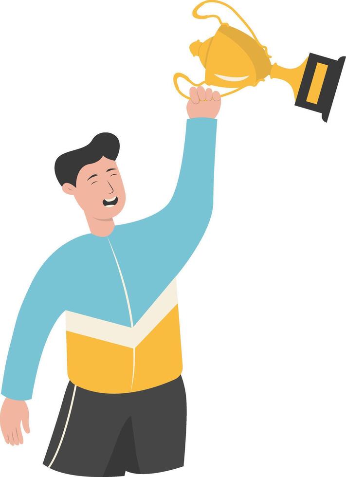 Male Get Trophy vector