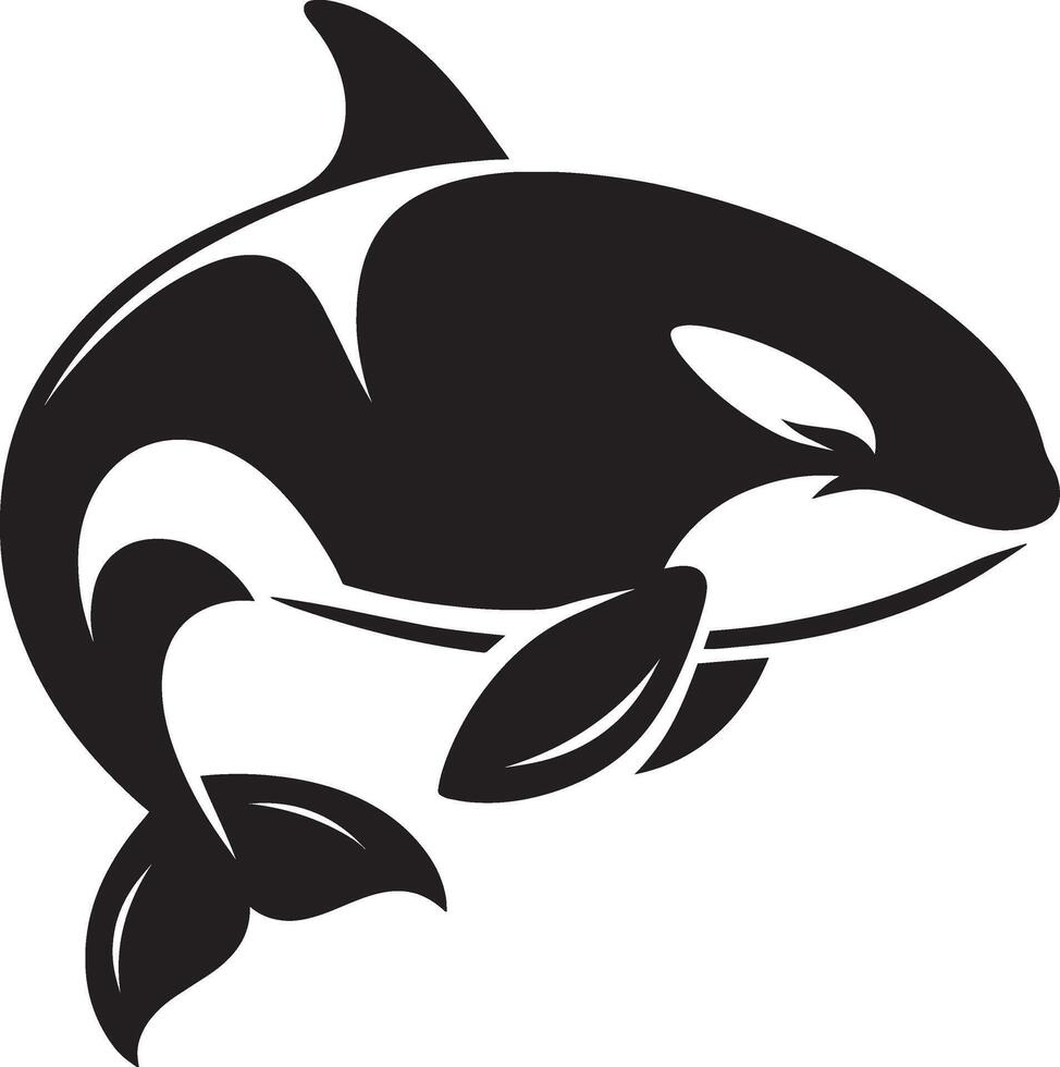 Swift whale shadow artwork on a crisp white backdrop vector