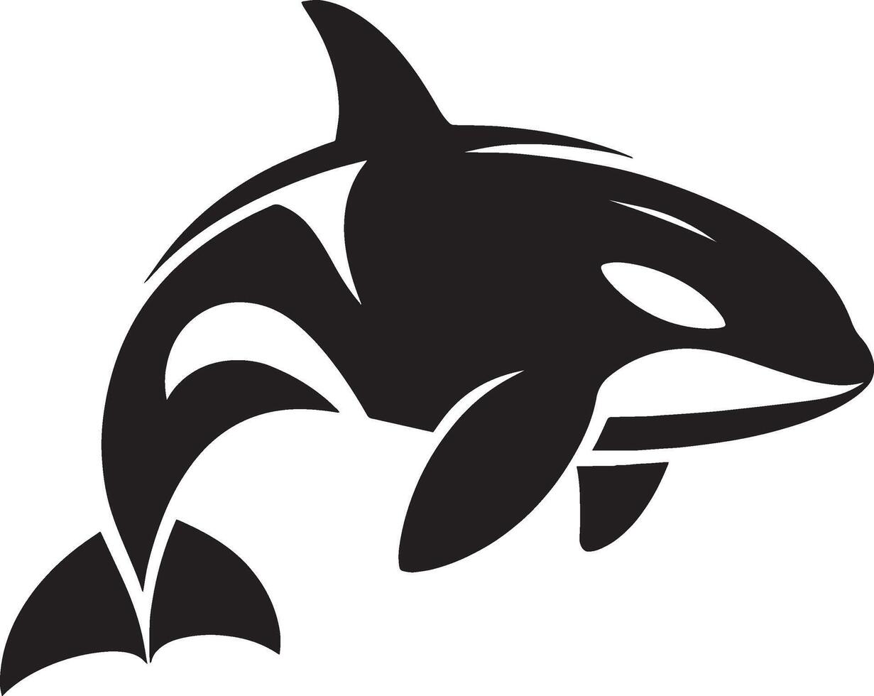 Oceanic predator shadow illustration on a white background vector