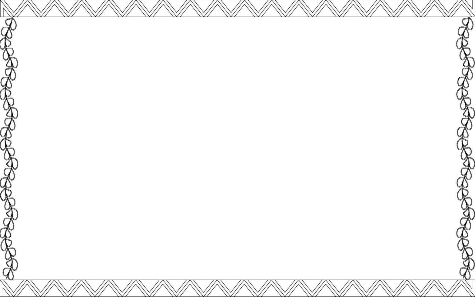 A frame with a border and a border pattern vector