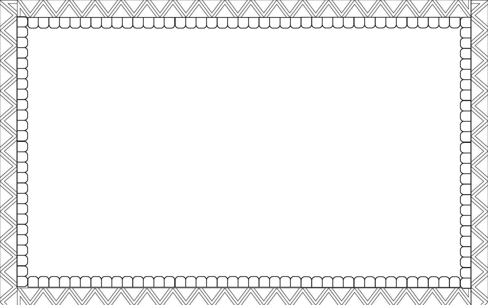 A blank frame with a border and a border vector
