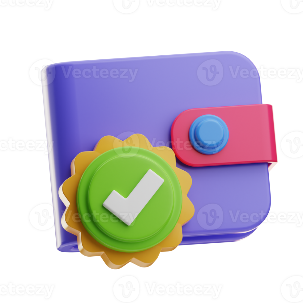 Digital Wallet ECommerce shop illustration 3D png