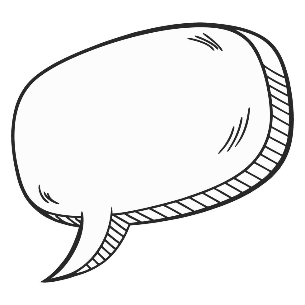 speech bubble hand drawn vector