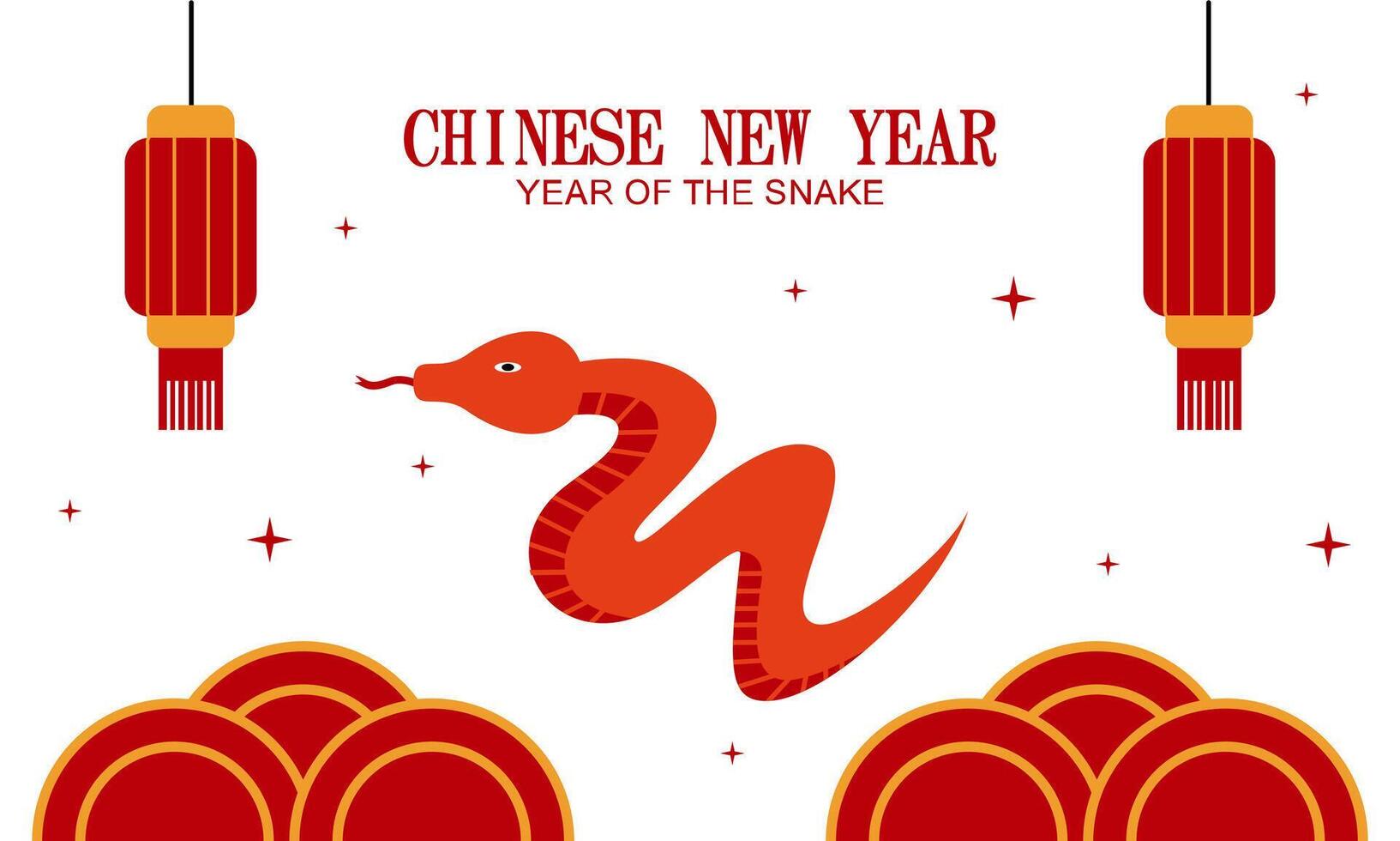 Year of the Snake 2025 -Chinese Zodiac Snake Year, Prediction, Personality, Horoscope 2025 vector