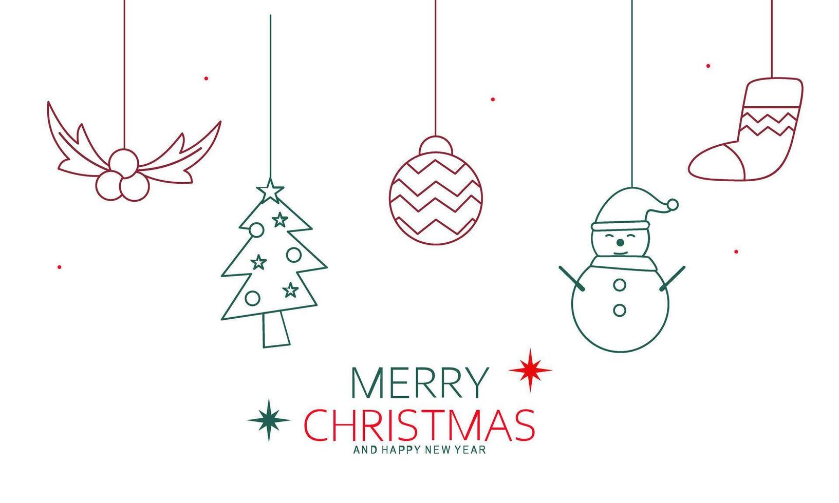 christmas hanging decoration vector