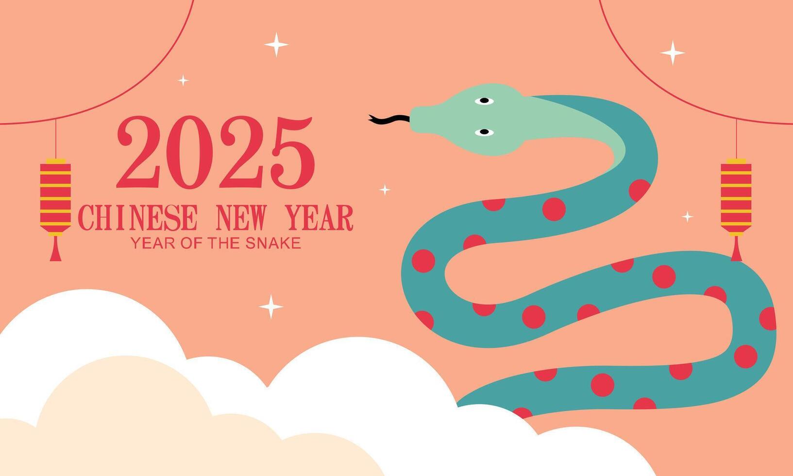 2025 Chinese New Year Of Snake, 2025, Chinese New Year vector