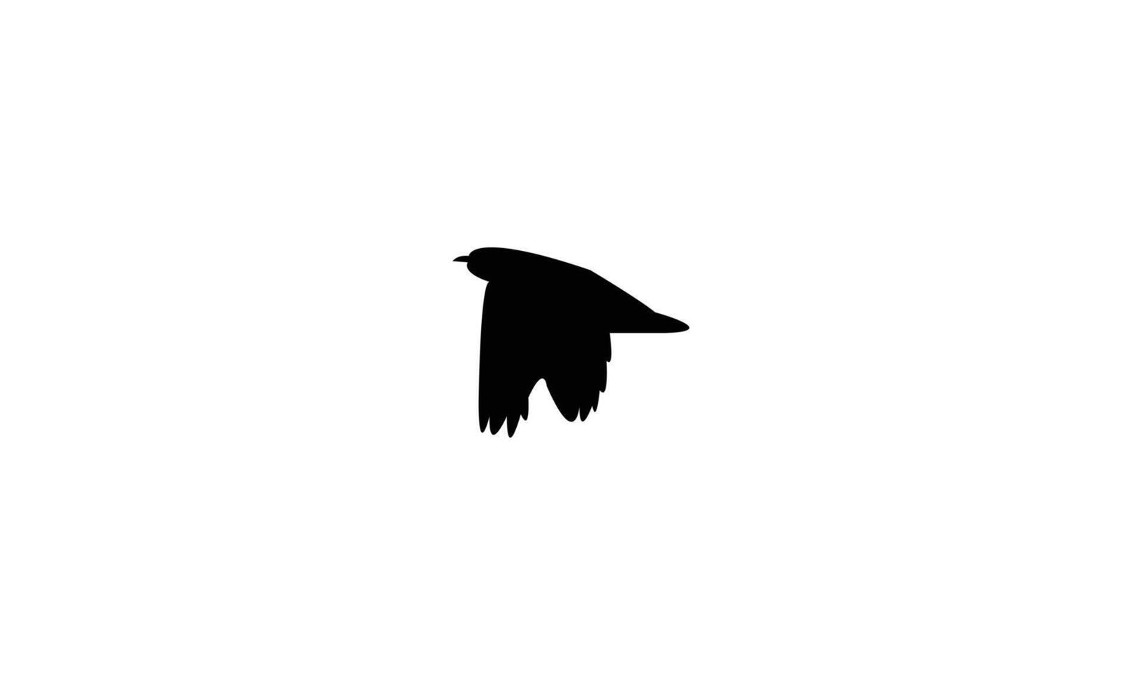 Flying Snowfinch Bird Black Silhouette Design And Illustration. vector